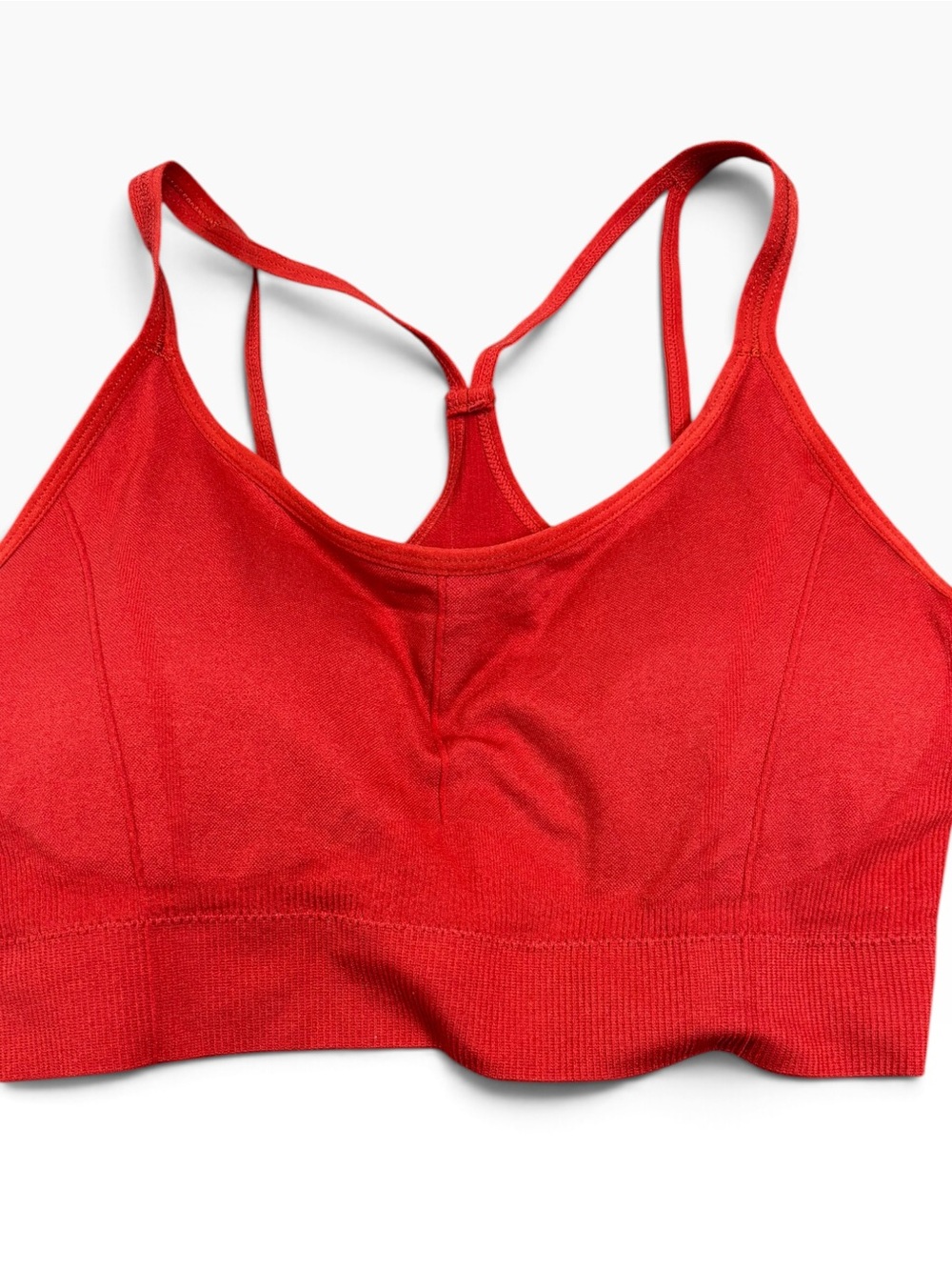 NWT Skechers Women's Seamless Sports Bra Red Coral Size Large L Activewear